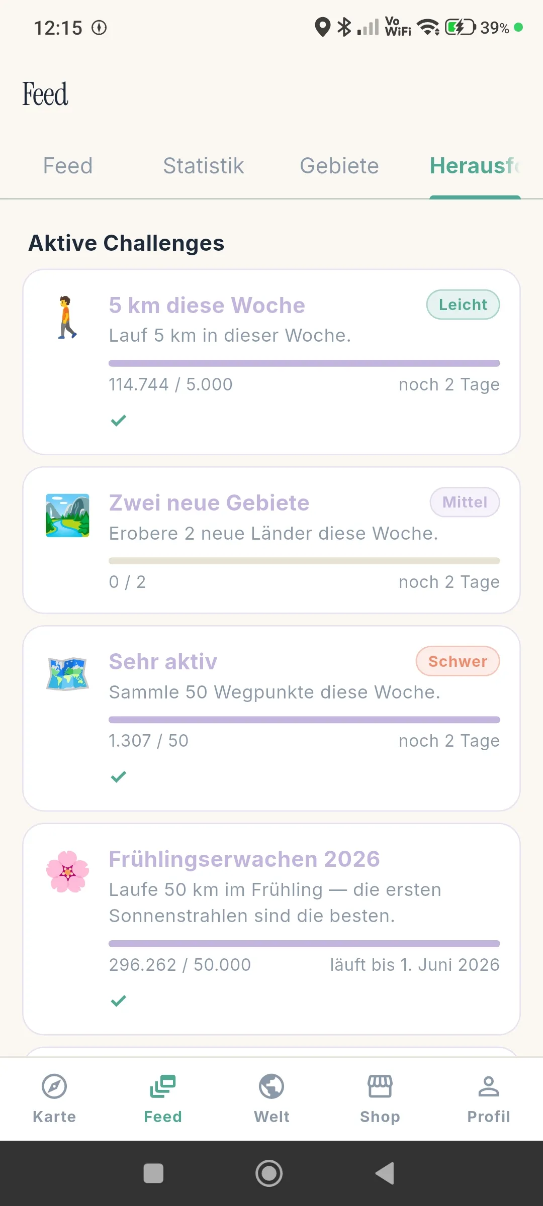 Walk the World – Challenges