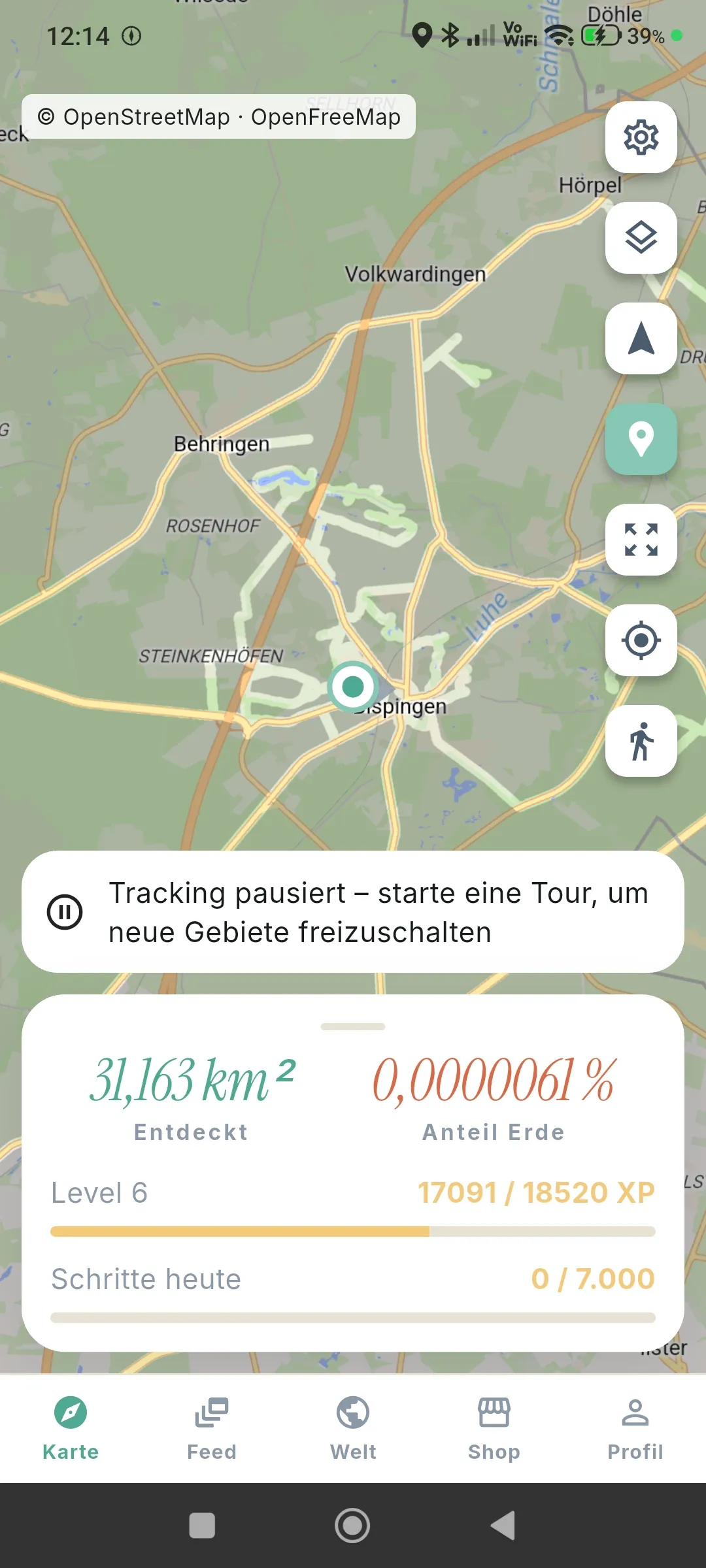 Walk the World – Karte